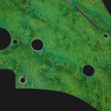 Strat green Birdseye Maple pickguard detail b
