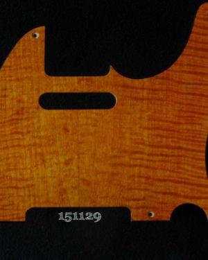 Tele 5 Hole Orange bookmatched Figured Maple 129