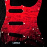 red quilted strat maple pickguard 123